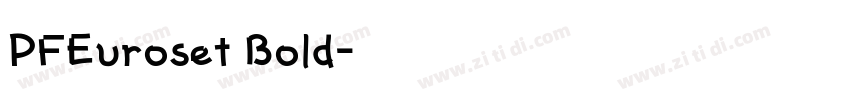 PFEuroset Bold字体转换